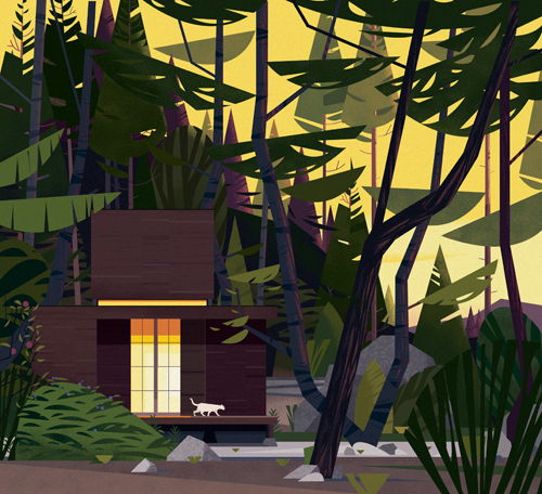 Cabins by Philip Jodidi, illustrations by Marie-Laure Cruschi - 06