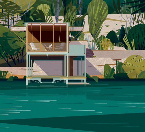 Cabins by Philip Jodidi, illustrations by Marie-Laure Cruschi - 10