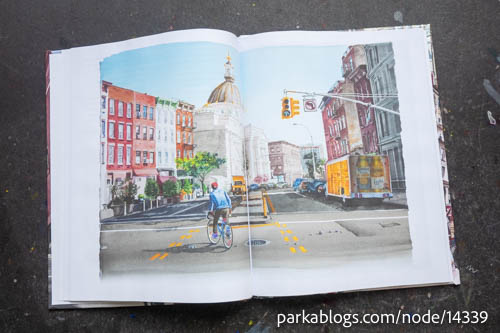 The City Scene from the Sidewalk by Alex Price - 04