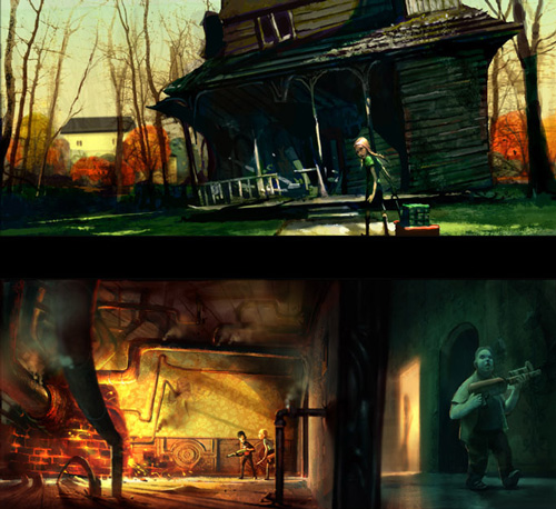 Chris Appelhans Monster House illustrations