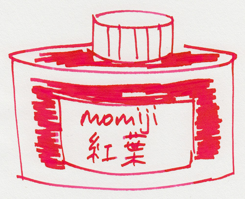 Pilot Iroshizuku Momiji, Red Fountain Pen Ink - 01