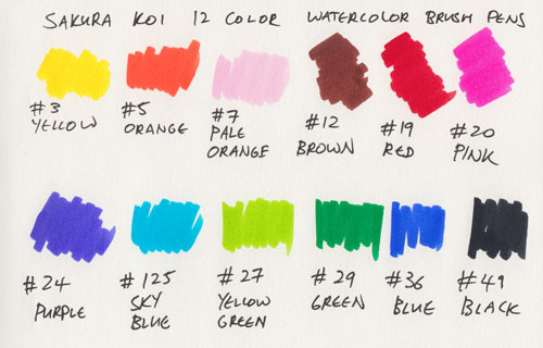Terug kijken exotisch Schat Review: Sakura Koi Watercolor Brush Pen Set (12 Colors) | Parka Blogs