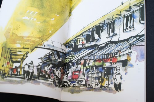 Singapore neighbourhoods sketchbook series